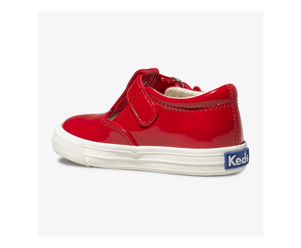 Kids Keds Slip Ons - Daphne Patent - Red - 5913-YVUAQ